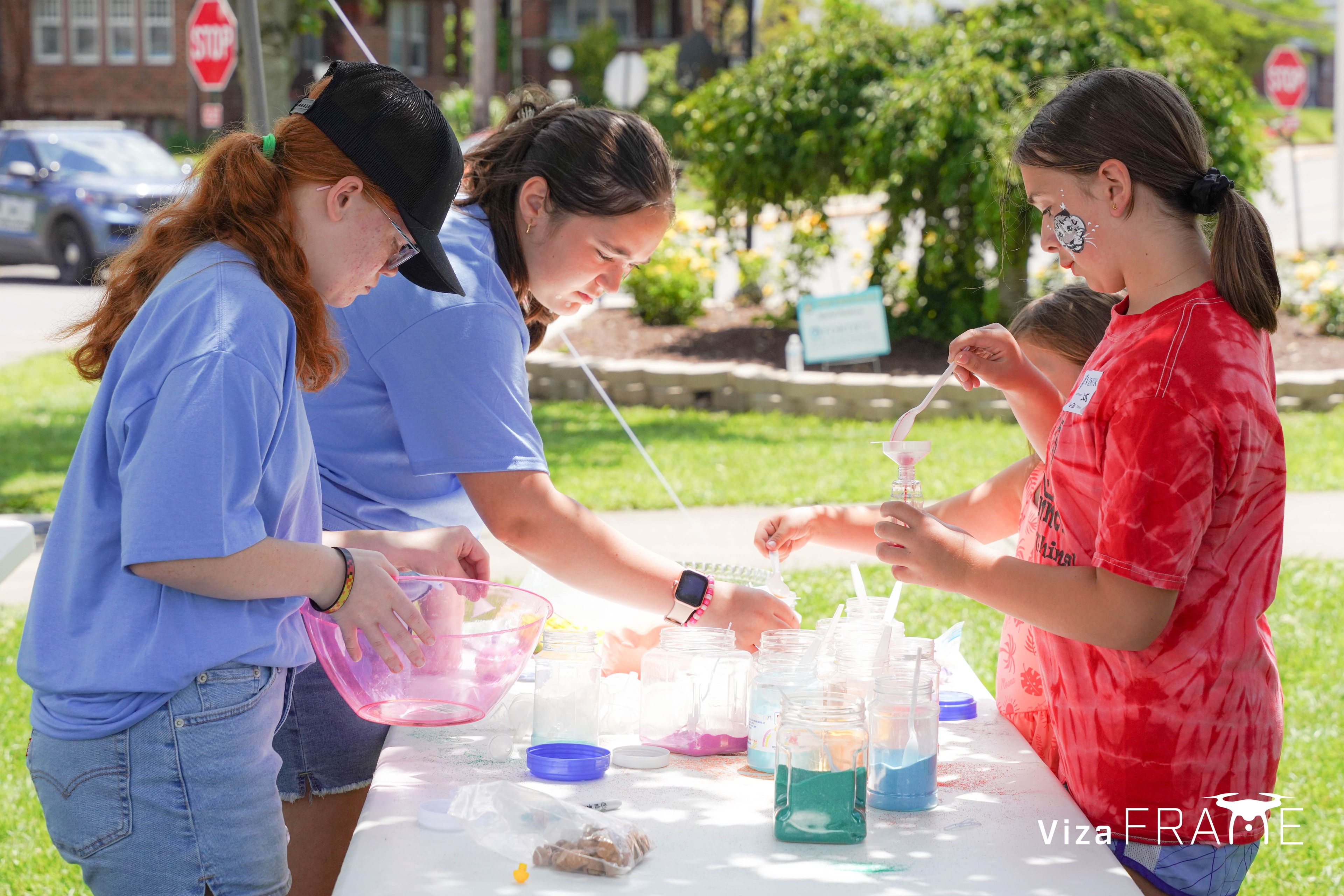Sand art fun at the event- join us at the LEGO bash to do your own!